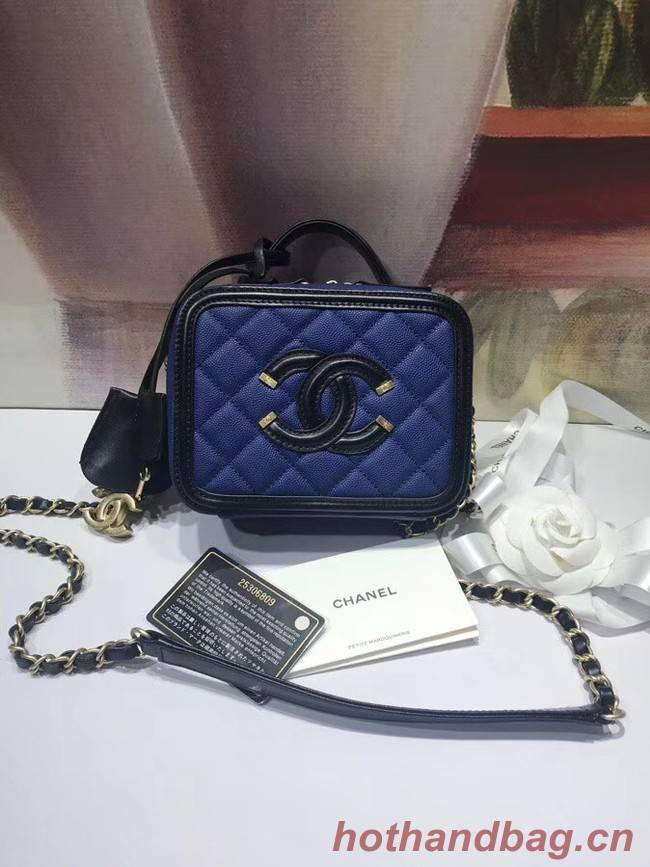 Chanel mini Vanity Case Original A93342 blue