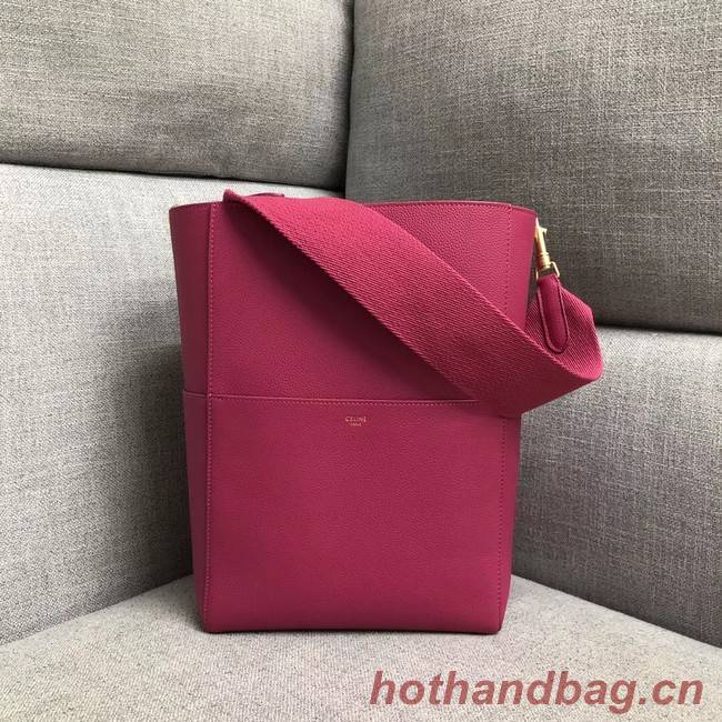 CELINE SANGLE BUCKET BAG IN SOFT GRAINED CALFSKIN 189593 ROSE