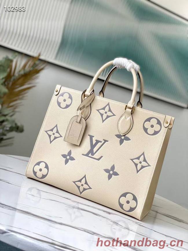 Louis Vuitton Original Onthego medium tote bag  cream M45495 Gray logos 