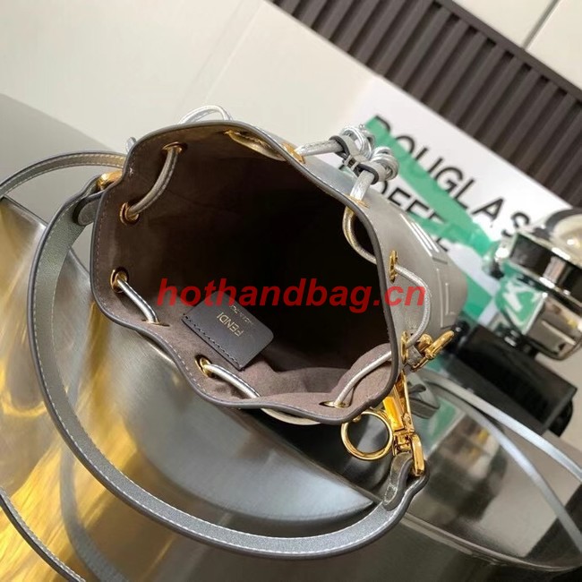 FENDI Mon Tresor leather mini-bag 8BS010AC silver