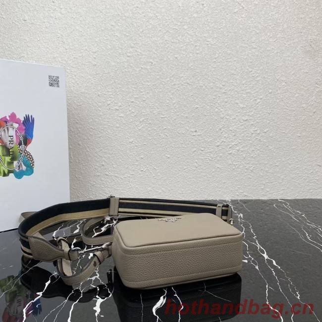 Prada Leather shoulder bag 1BH192 gray