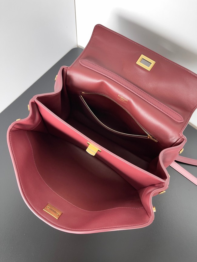 Balenciaga Rodeo Handbag smooth calfskin 795457 Burgundy