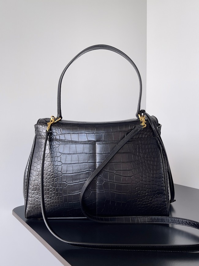 Balenciaga Rodeo Handbag Large crocodile skin 795458 black