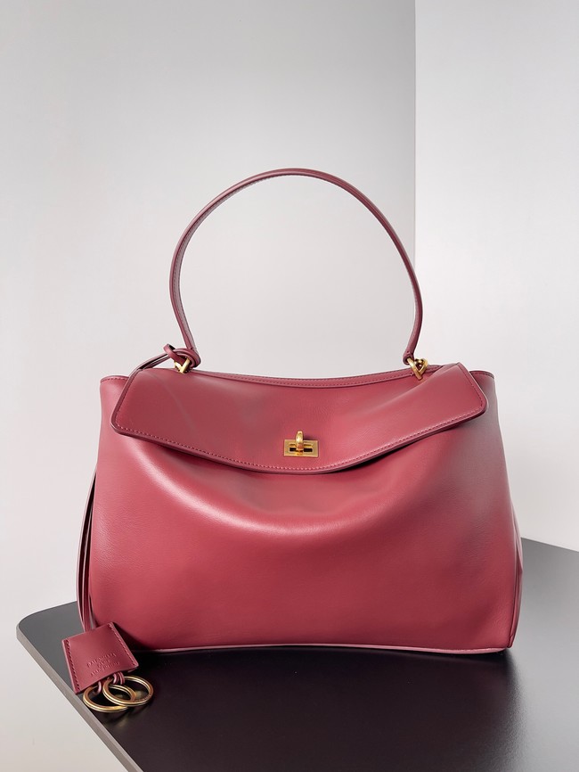 Balenciaga Rodeo Handbag Large smooth calfskin 795458 Burgundy