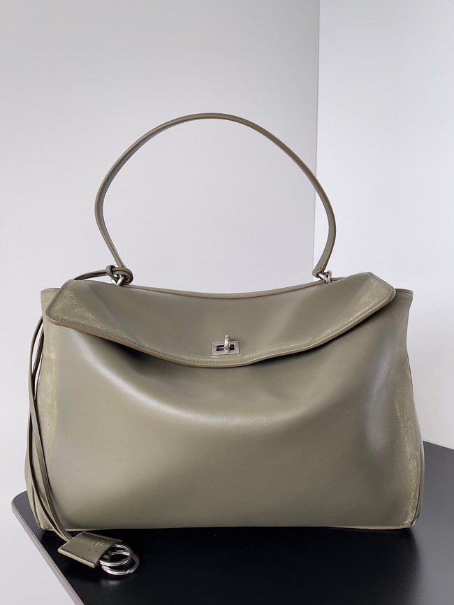 Balenciaga Rodeo Handbag Large smooth calfskin 795459 green