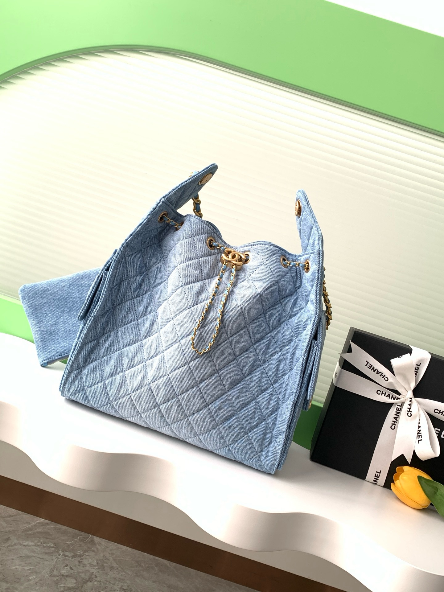 Chanel Denim HOBO BAG AS5231 blue