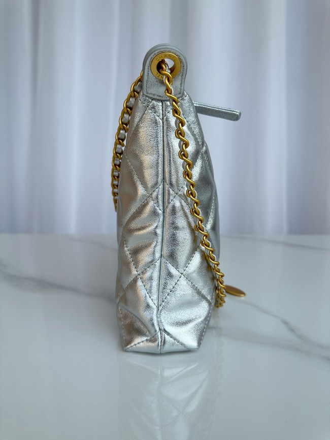 Chanel Medium HOBO BAG AS5498 Silver