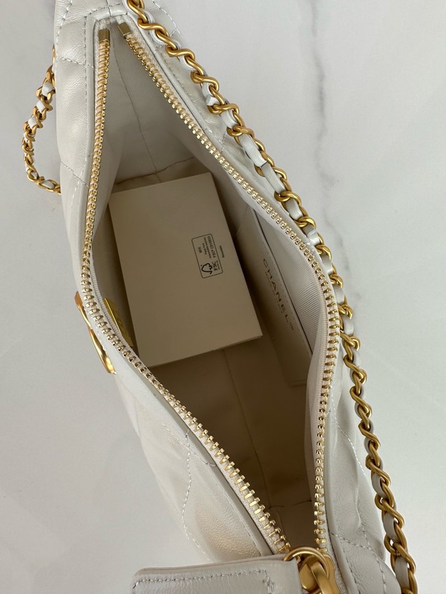 Chanel small HOBO BAG AS5528 white