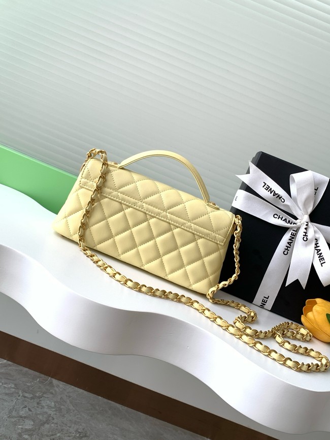 Chanel MINI FLAP BAG WITH TOP HANDLE AS5354 LIGHT YELLOW