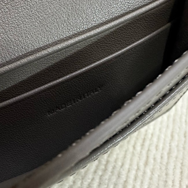 Celine CARD HOLDER WITH FLAP TRIOMPHE IN SHINY CALFSKIN 10I583 PEBBLE