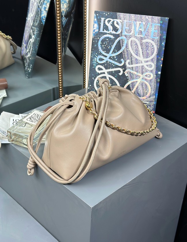 Loewe Napa Lamb Leather Flamenco Purse 80696 gray