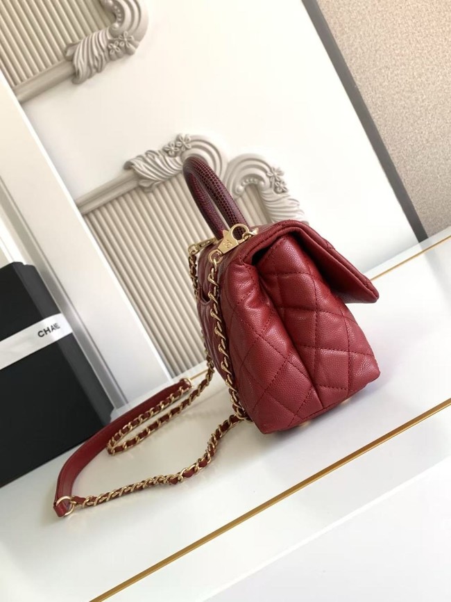 Chanel MINI FLAP BAG WITH TOP HANDLE AS2215-11