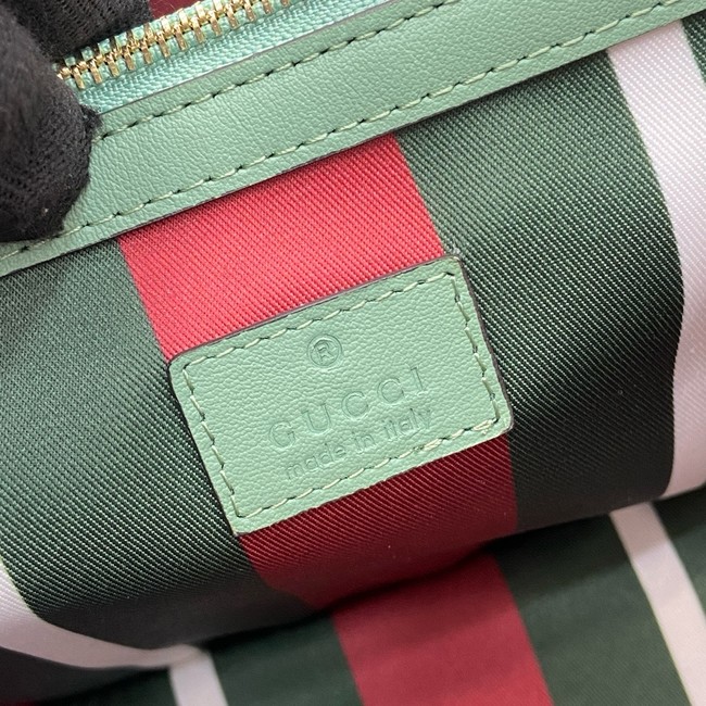 GUCCI GG EMBLEM MEDIUM BUCKET BAG 815103 Sage green