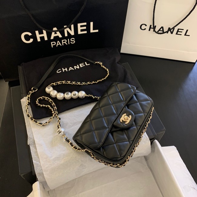 Chanel MINI CLASSIC HANDBAG Lambskin AS1436 black