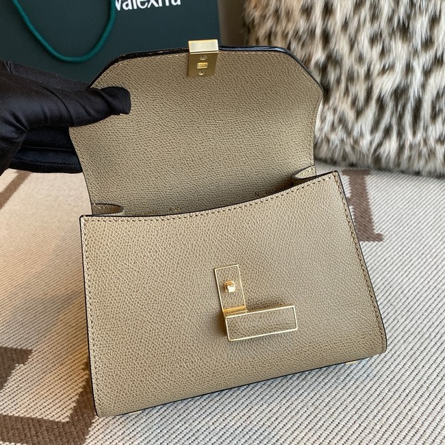 Valextra Iside Top Handle Mini Bag 00359 Apricot