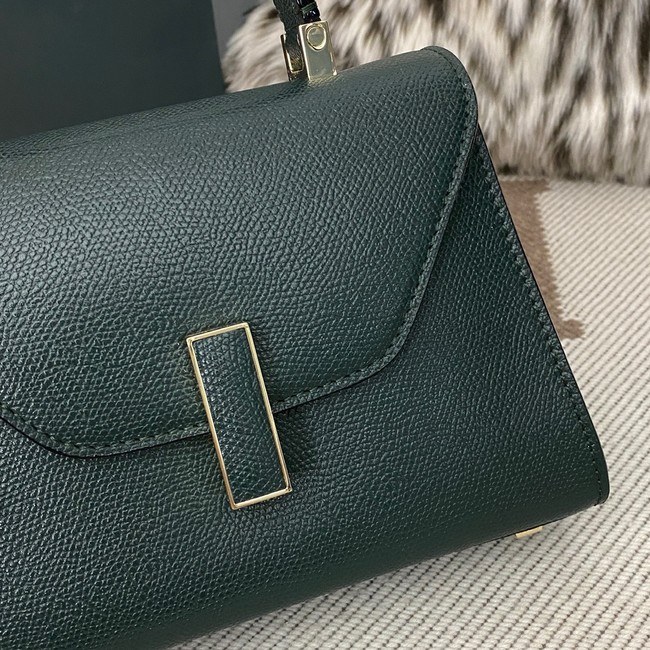 Valextra Iside Top Handle Mini Bag 00359 Dark green