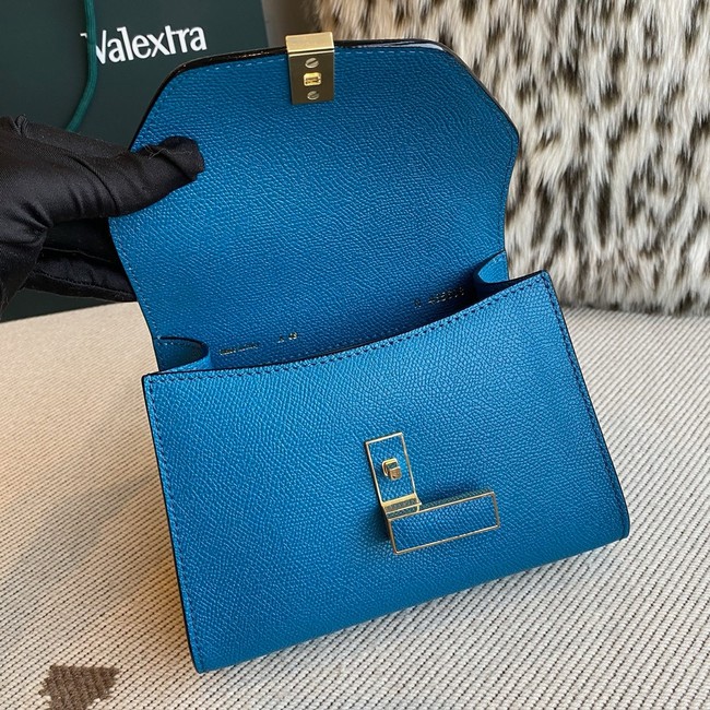 Valextra Iside Top Handle Mini Bag 00359 Electric blue