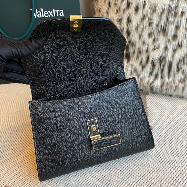 Valextra Iside Top Handle Mini Bag 00359 black