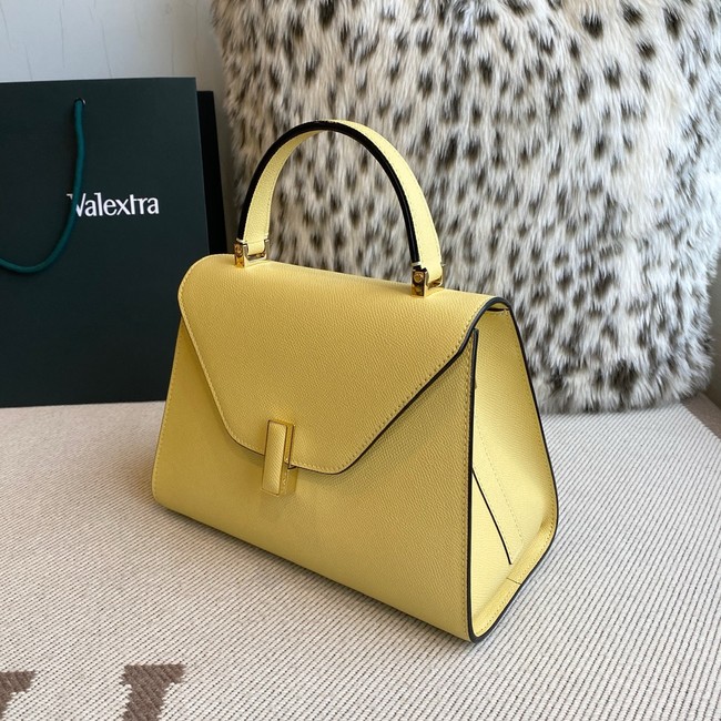 Valextra Iside Top Handle Medium Bag 56028 YELLOW