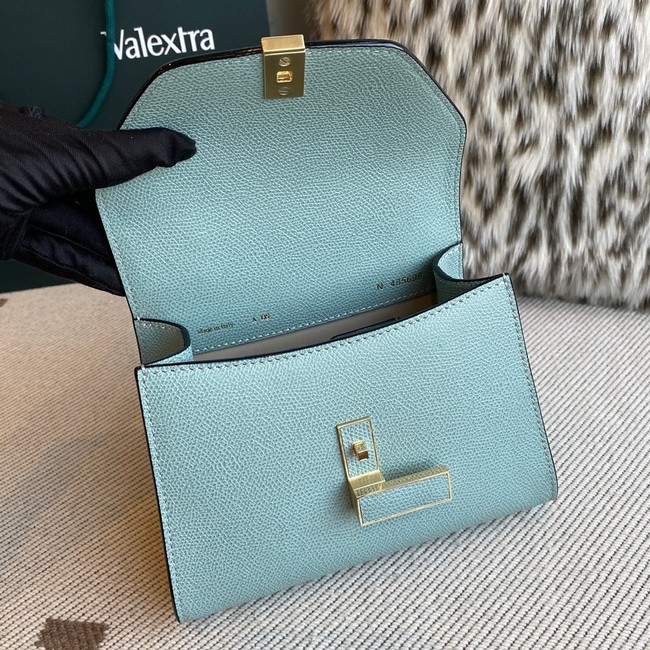Valextra Iside Top Handle Mini Bag 00359 blue