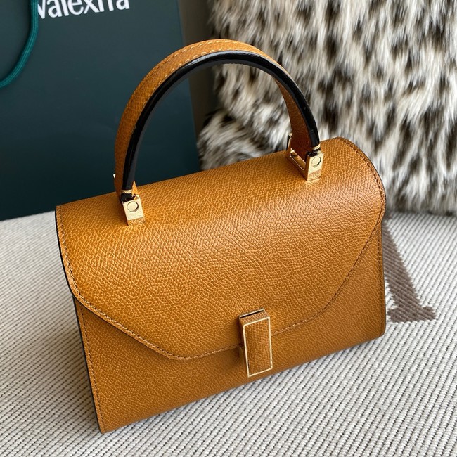 Valextra Iside Top Handle Mini Bag 00359 tan