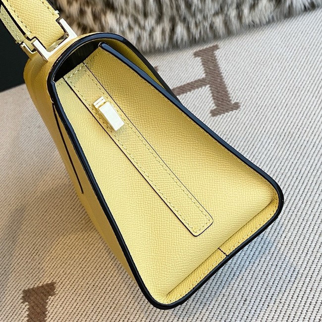 Valextra Iside Top Handle Mini Bag 00360 YELLOW