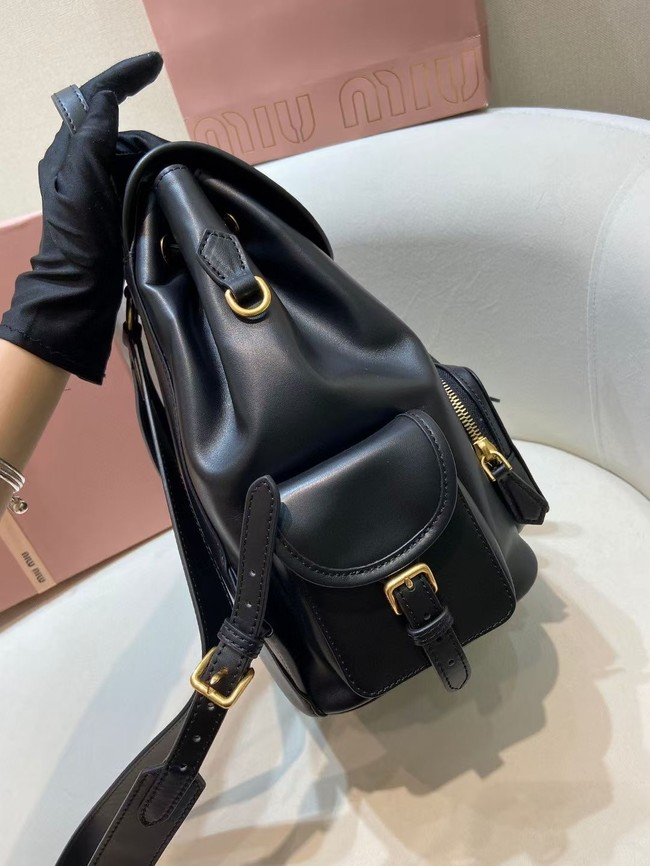 MIUMIU Cowhide backpack 5BZ042 black