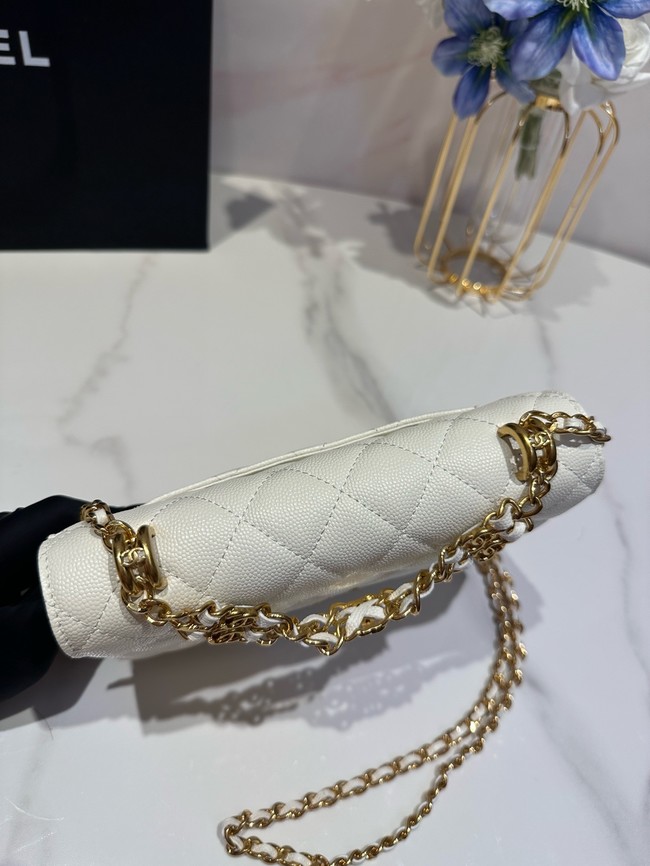 Chanel PHONE HOLDER WITH CHAIN AP3019 WHITE