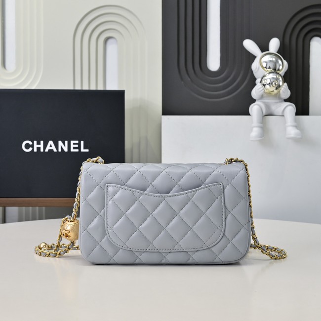 Chanel SMALL FLAP BAG AS1787 light gray