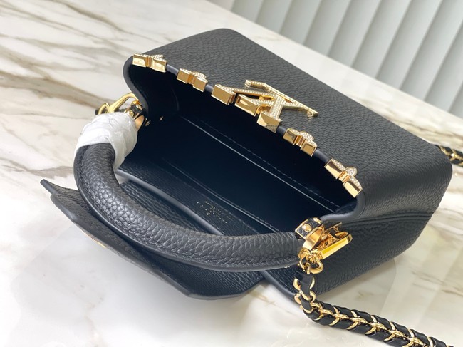 Louis Vuitton Capucines Mini M23082 black&Crystal