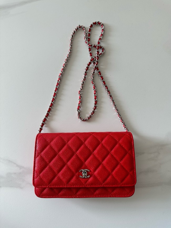 Chanel Classic Wallet On Chain Grained Calfskin AP4241-10