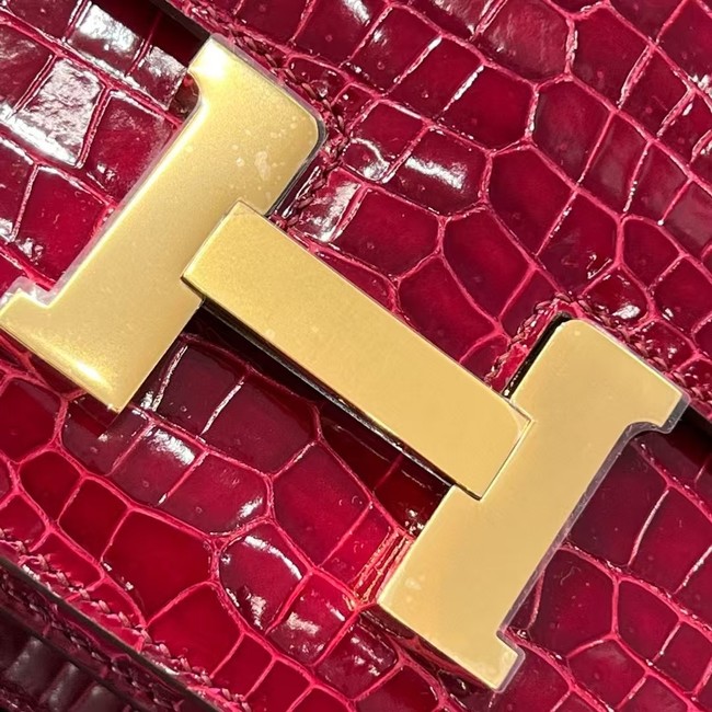 Hermes Constance Bag Nile crocodile leather 2701 burgundy