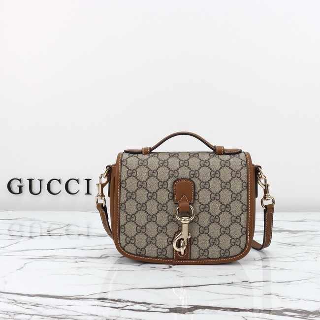 GUCCI GG CANVAS SMALL CROSSBODY BAG 815211 brown