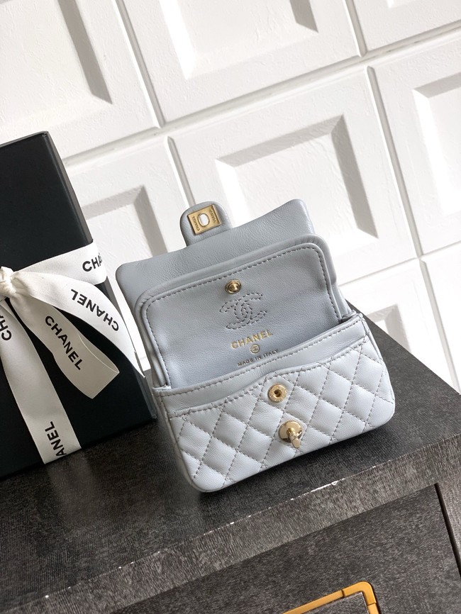 Chanel Classic Mini Bag with hook AP4760 gray