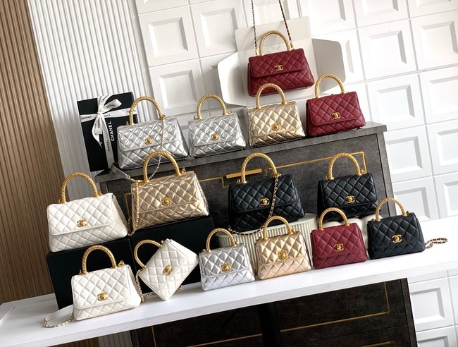 Chanel FLAP BAG WITH TOP HANDLE 92990-17