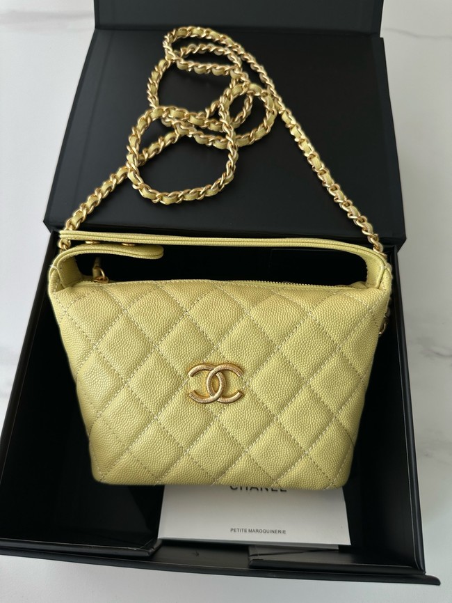Chanel MINI Shoulder Bag Calfskin AS4386 yellow