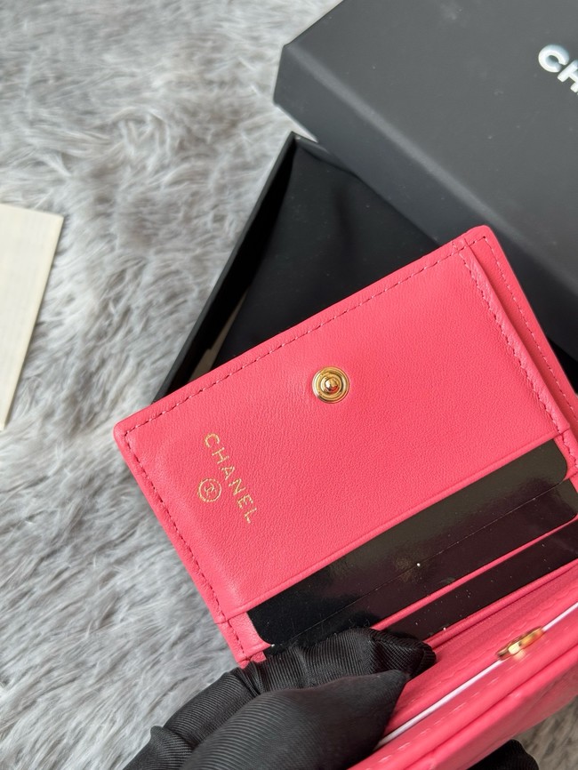 Chanel Leather Wallet A84058 rose