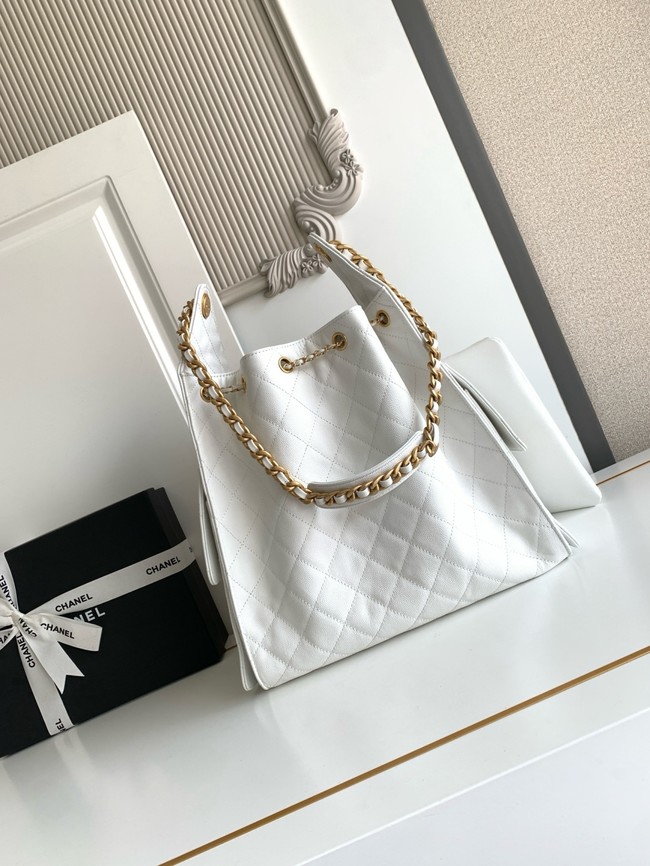 CHANEL 25 Medium Handbag AS5311 White