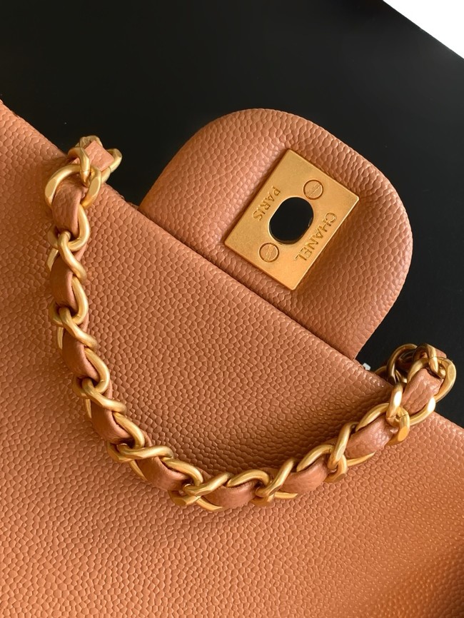 CHANEL Mini Flap Bag with Top Handle AS5702 Camel