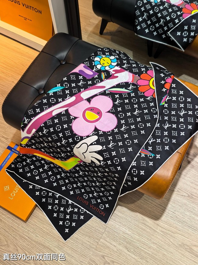 Louis Vuitton Square Scarf Silk Jacquard XT285