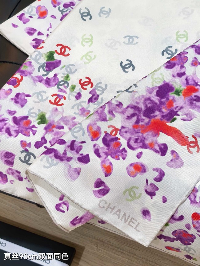 Chanel Square Scarf Silk Jacquard XT288