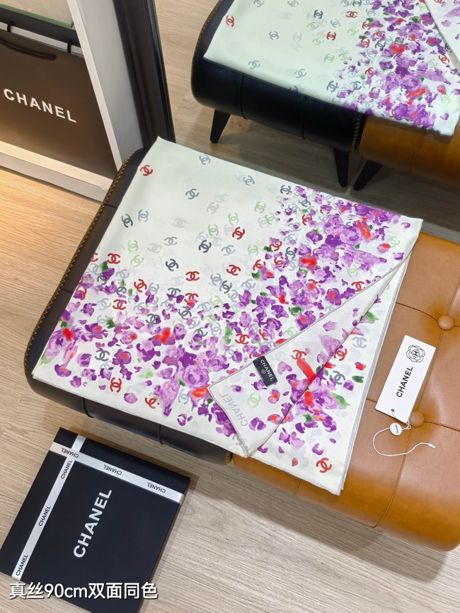 Chanel Square Scarf Silk Jacquard XT288