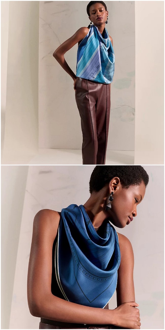 Hermes 90 Square Scarf Silk Twill KY161