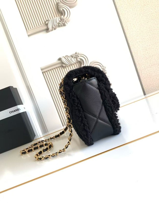 CHANEL Small Shoulder Bag Lambskin AS5149 black