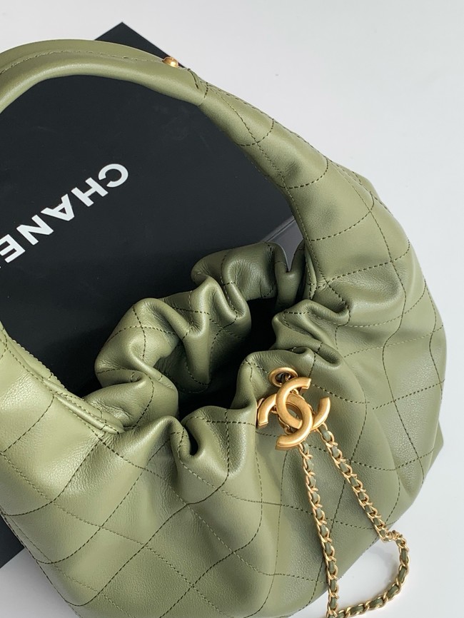 CHANEL Hobo Handbag AS5976 green