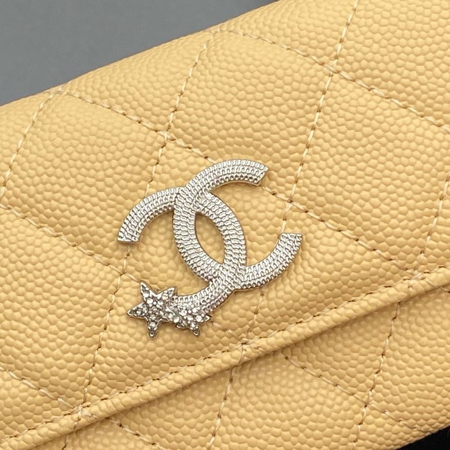 Chanel Flap Card Holder AP4812 yellow