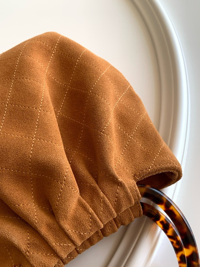 CHANEL Suede Small Hobo Bag AS6022 Camel