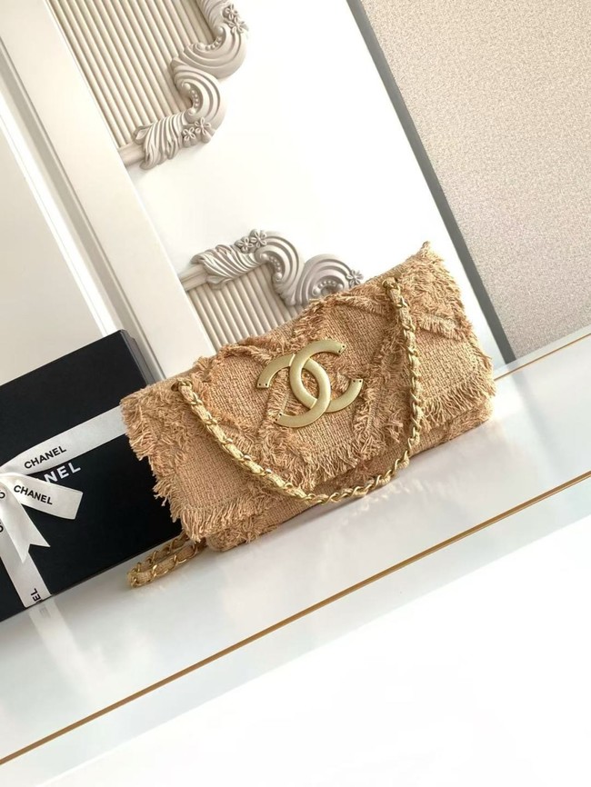CHANEL small Flap Bag AS0001 Apricot