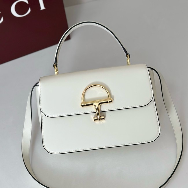 Gucci Siena medium top handle bag 855535 white