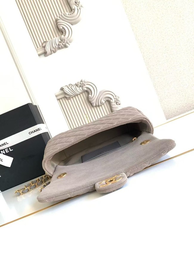 CHANEL Classic Handbag AS5991 gray